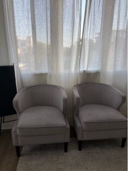 two set of Living room decor chairs couch