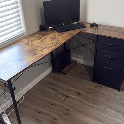 L shape office desk