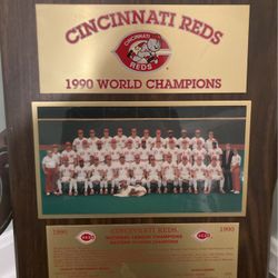 1990 Cincinnati Reds World Champions Plaque 