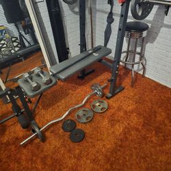 Weight Set & Bench  (Delivery Available) 