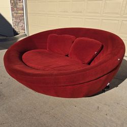 Cellini “UFO” Sofa / Lounge Couch – Red – Rare Statement Piece- Delivery Available 