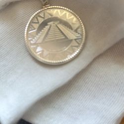 One silver troy ounce Aztec Calendar