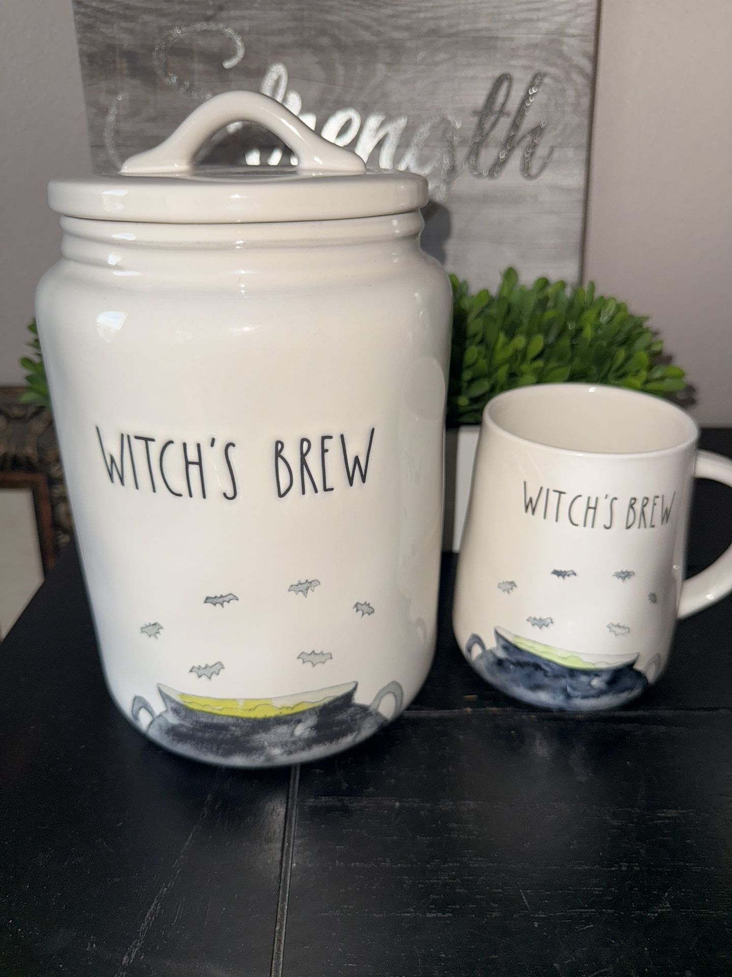 Rae Dunn Witches Brew Canister And Mug