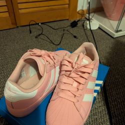 Pink and White Adidas 
