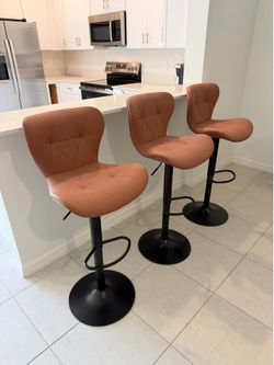 Brand New! 🔥 Adjustable Height — Bar & Counter Stools — Modern Autumn Umber!