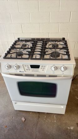 Amana White Gas Range Stove
