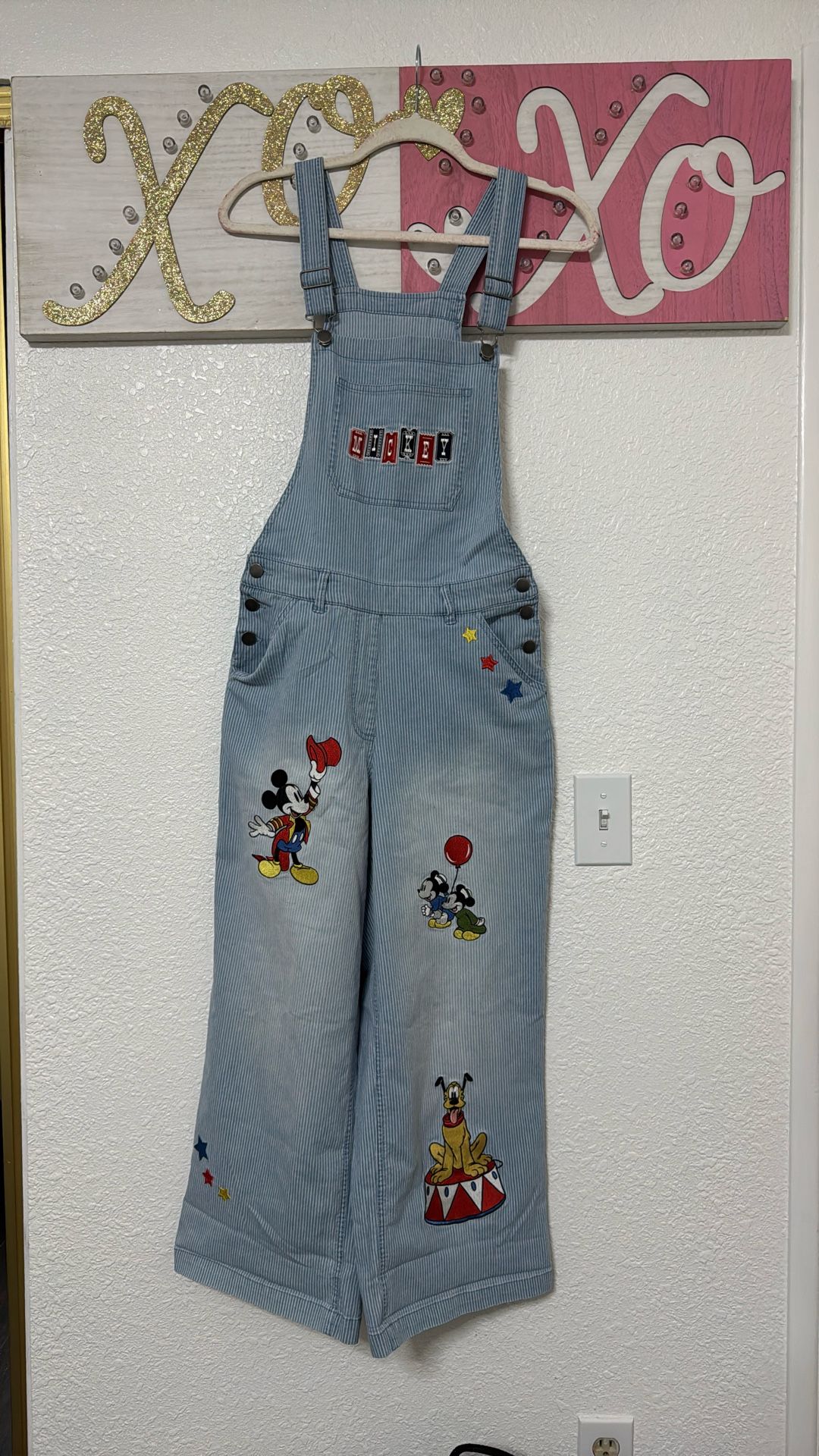 Disney Embroidered Overalls