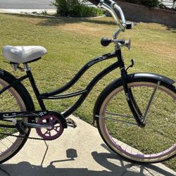Micargi TAHITI 26” Beach Cruiser Bike, Matte Black