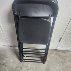 3 Black Foldable Chairs $35