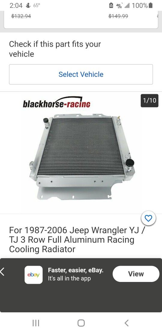 Jeep Wrangler1987 Yj Parts, Radiators And Much More . Great Prices