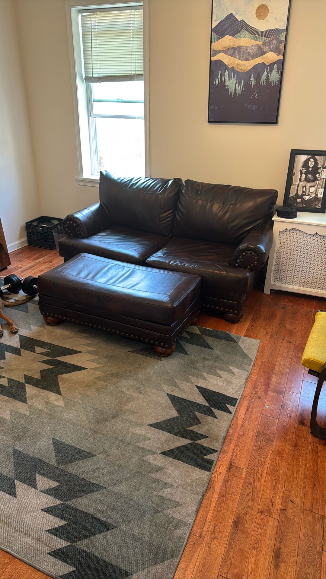 Love Seat With Ottoman