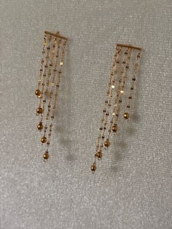 18K gold super shiny earrings
