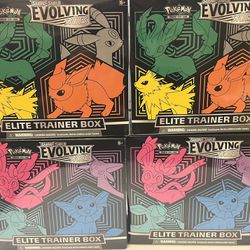 Pokemon Evolving Skies ETB Elite Trainer Box Factory Sealed - Set of 2