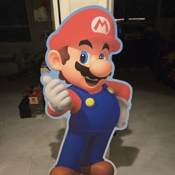 5 1/2 Foot Cardboard Mario 
