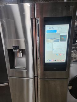 Samsung family hub stainless steel fridge bottom freezer  4plex door