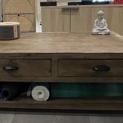 $25 Today Only Real Wood Coffee Table With Drawers And Storage