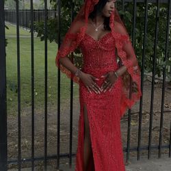 Prom Dress And (Veil , Heels  And Jewelry Included )