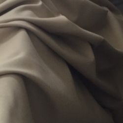 Drapery Weight Fabric. Solid Tan. Over 4 Yds