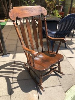 Vintage Solid Wood Rocking Chair