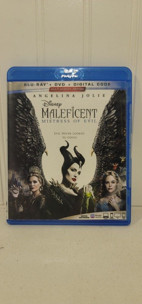 $5 DISNEY BLU RAY MOVIE. MALEFICENT: MISTRESS OF EVIL. BLU RAY ONLY. NO DIGITAL. $5 OR TRADE FOR A MOVIE TITLE I DO NOT ALREADY OWN.