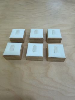 Set of 6 Small Bamboo Jewelry Boxes for ring display