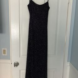 Vintage Formal/Prom Deep Purple Beaded Gown