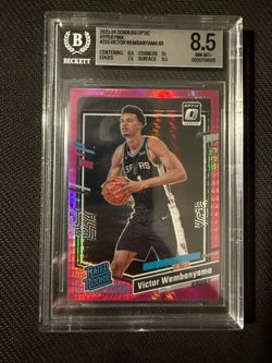 Victor Wembanyama 2023-24 Donruss Optic Hyper Pink Rated Rookie BGS 8.5