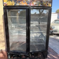 Freezer Two Glass Doors 