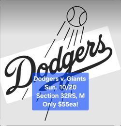 Dodgers vs Giants Sunday 10/20