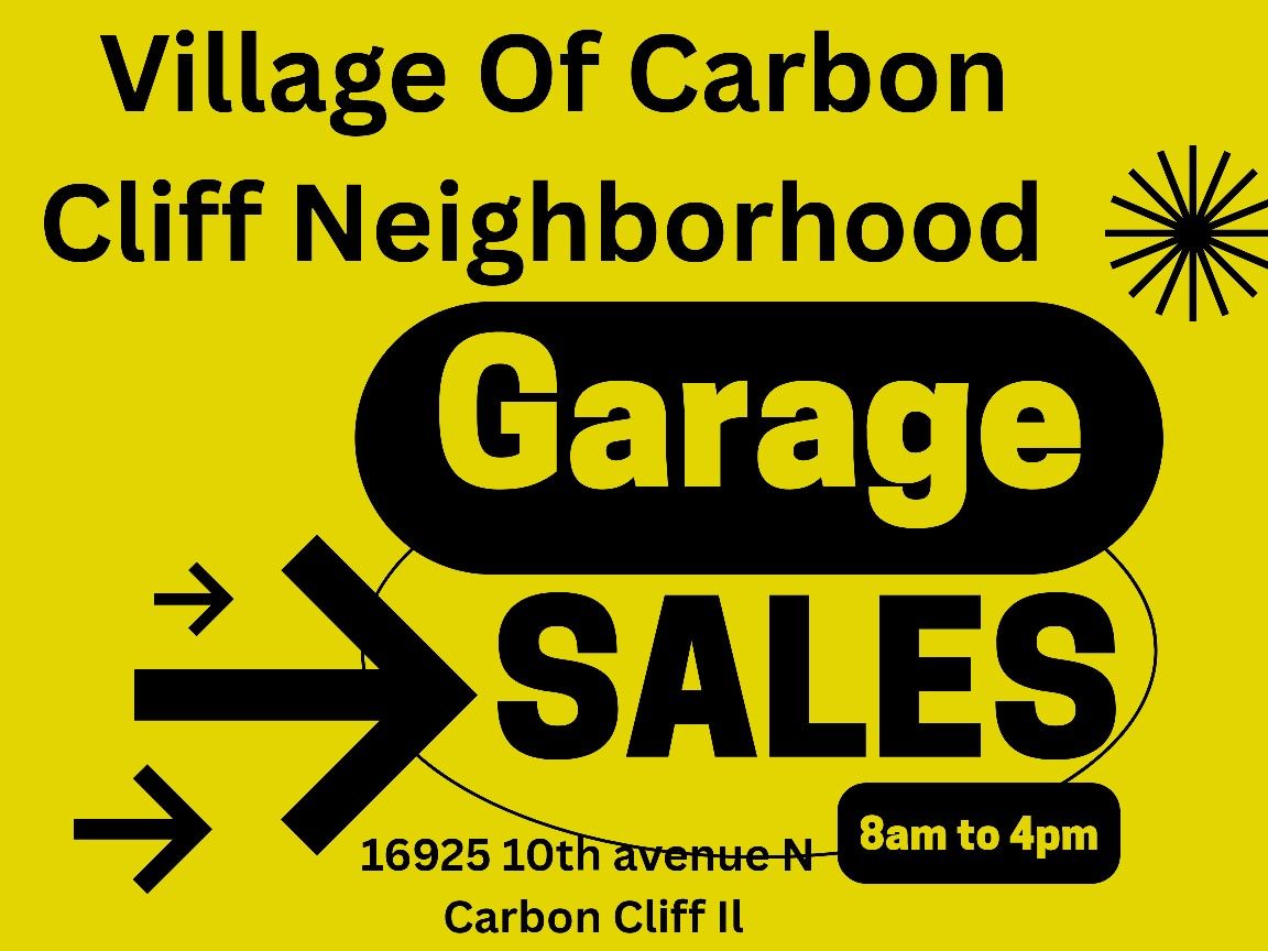 Garage Sales In Carbon Cliff All Weekend June 13th -15th 8am To 4pm