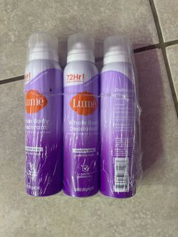 3 pack Lume whole body women's deodorant spray lavender sage