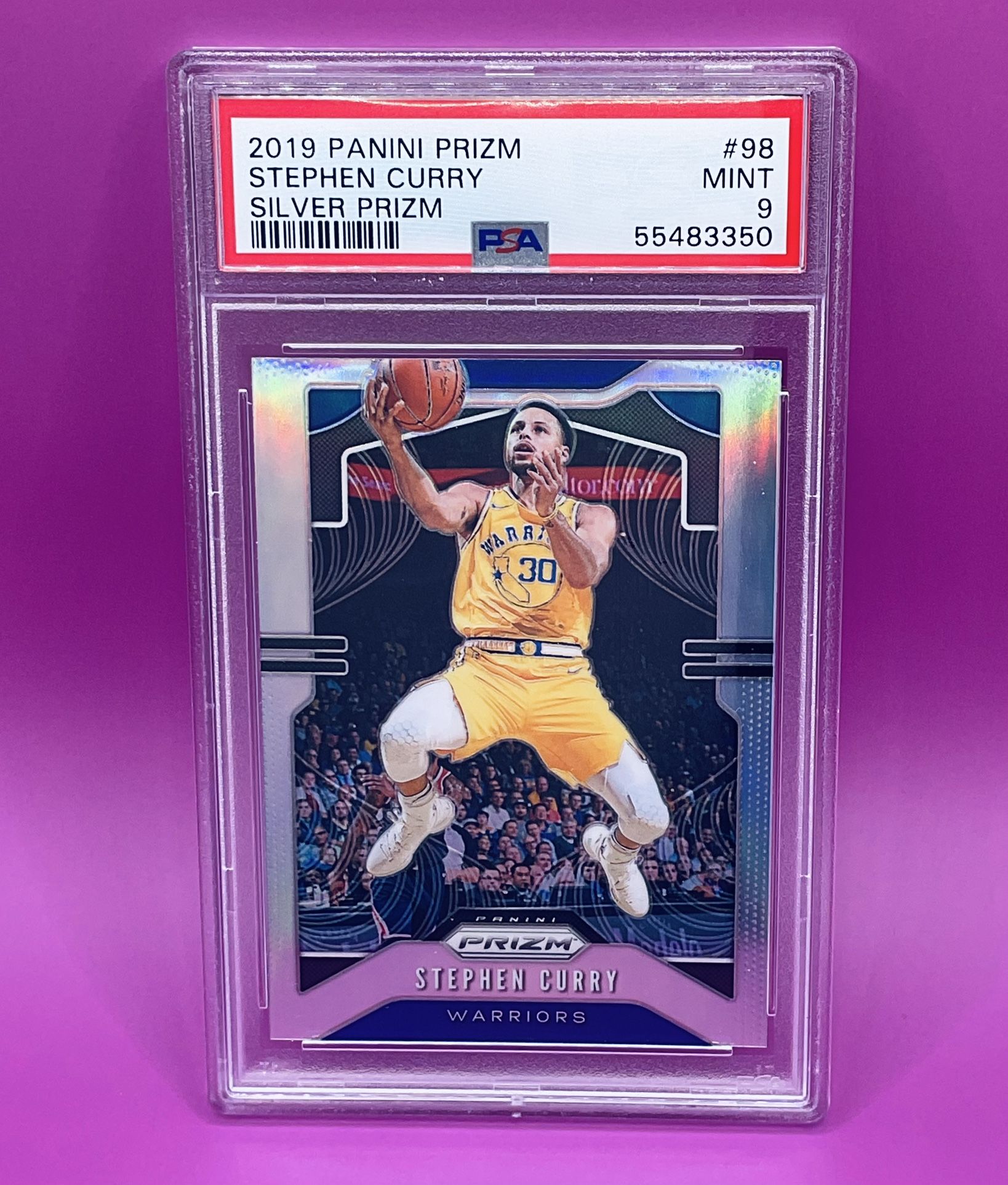 π₯ 2019 Panini Prizm Stephen Curry Silver Prizm β PSA 9 (Mint) π₯