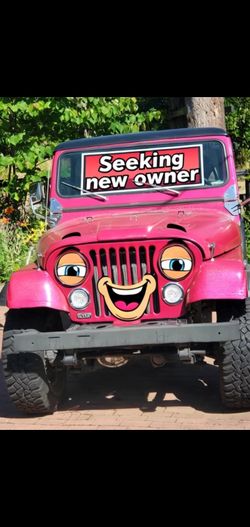 1976 CJ7 — Custom-Built Jeep, GM 4.3 V6, Frt Disc Brakes, Hot Pink & Black