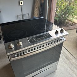 LG Top glass stainless stove.