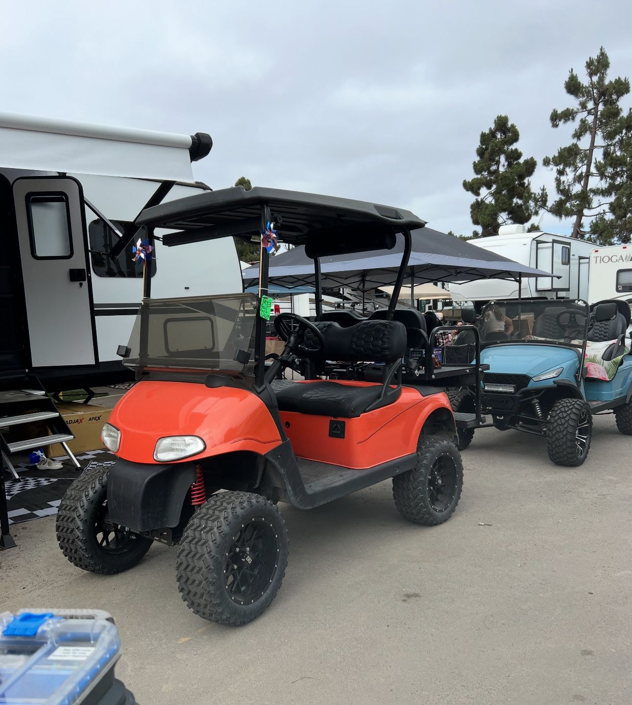 EZGO RXV Front Cowel And Rear Body With Headlight And Taillights 
