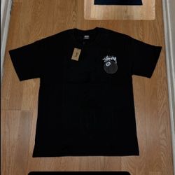 BLACK STUSSY 8BALL SHIRT 
