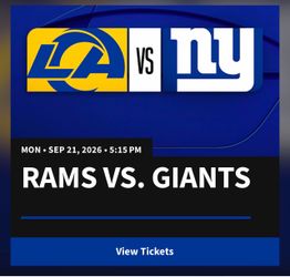 LA Rams vs NY Giants NFL Tickets Sep 2026