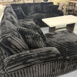 Corduroy Sectional Sale! Same Day Delivery! No Money Down! No Credit Needed!