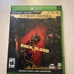 Xbox X Xbox S Game Back 4 Blood Ultimate Edition 