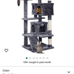 Yaheetech 54in Cat Tree Tower Condo Furniture Scratch Post for Kittens Pet House Play