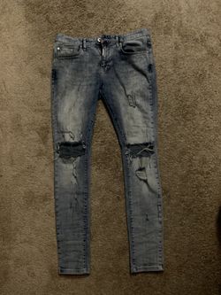 REPRESENT - ACID WASH RIPPED JEANS