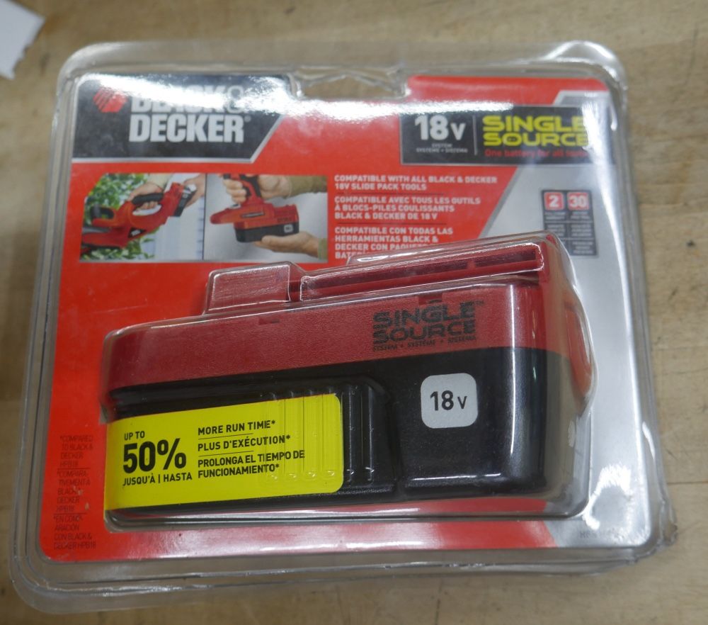 Black & Decker 18V Single Source Battery Slide Pack HPB18-OPE NEW 886818-1