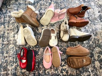 Lot of 9 pairs of baby girls size 5 boots and shoes