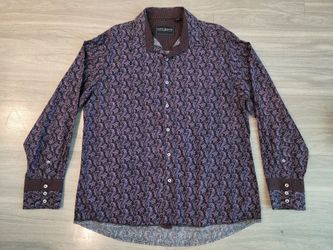 Scott Weiland the collection by English Laundry Extra Extra Large Black and Purple Shirt Long Sleeve Button Up STP Stone Temple Pilots