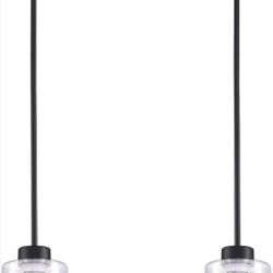 Set Of 2 Pendant Lamp with Glass Shade, Modern Antique Brass Pendant Lights,Hanging Light Vintage Glass Shade