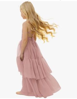 Cute pink tulle dress for kids