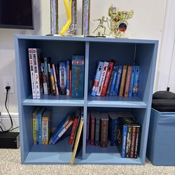 2 IKEA KALLAX 2x2 Cube Shelves – Light Blue – Excellent Condition