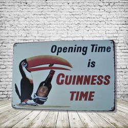 Guinness Vintage Style Antique Collectible Tin Metal Sign Wall Decor