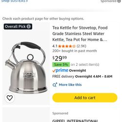 Tea Kettle (Stainless Steel)