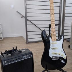 1993 Mexican Fender Squire Stratocaster Guitar and Amp